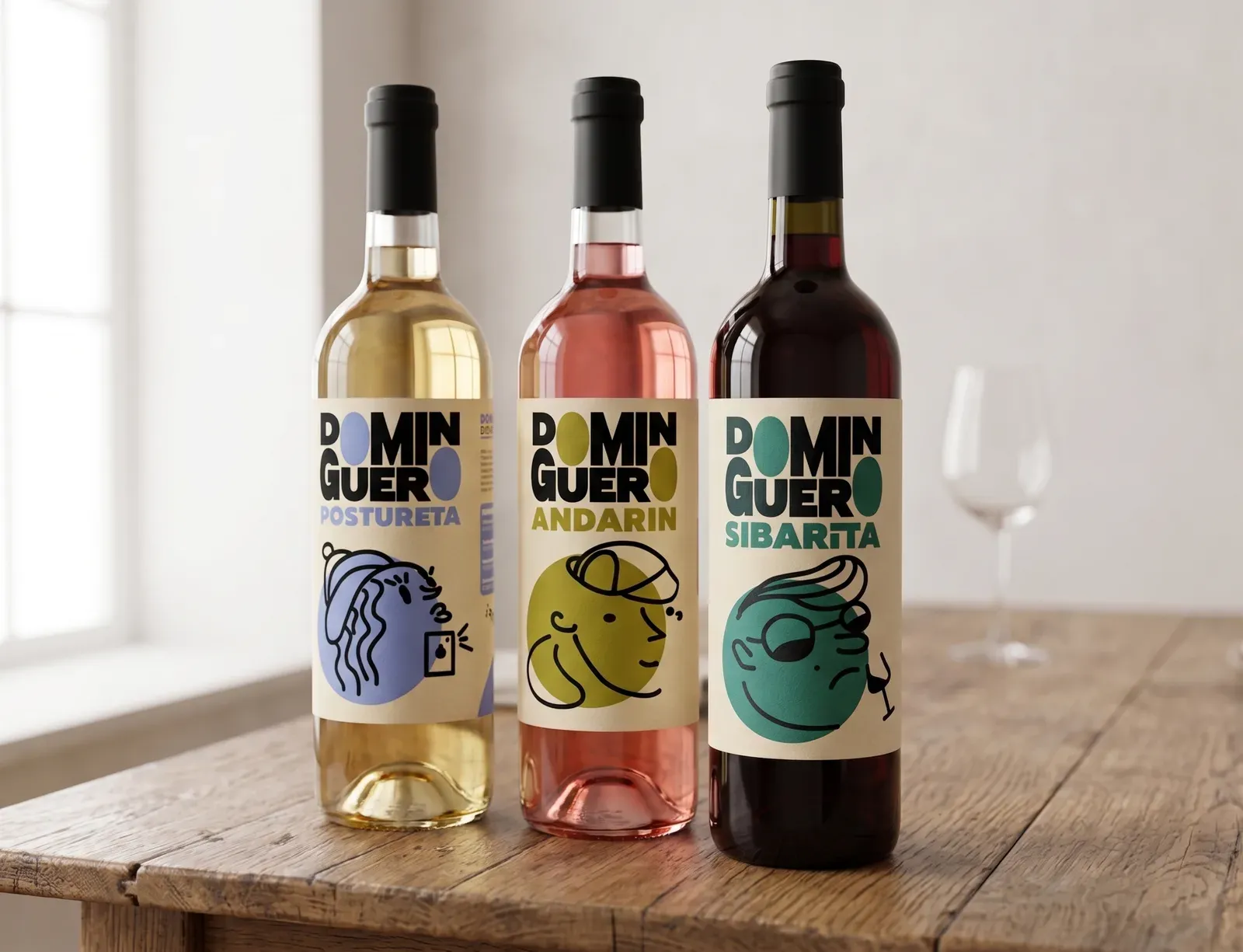 Brand and label design for a wine range