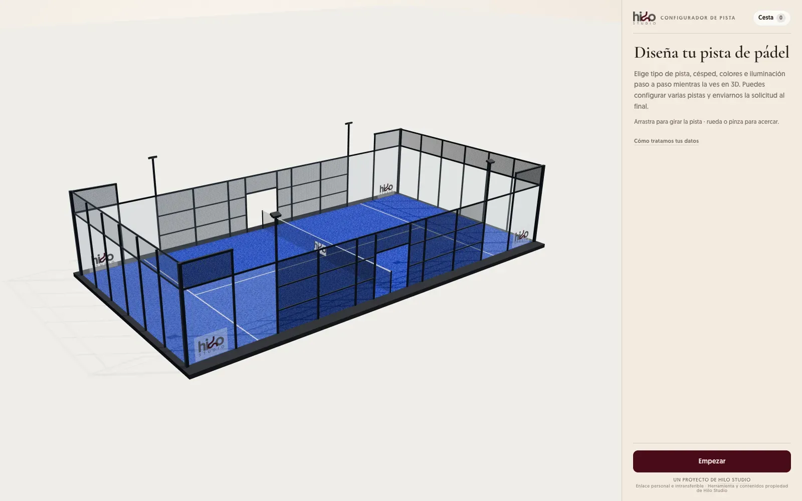 Configurador 3D de pistas de pádel — imagen 4